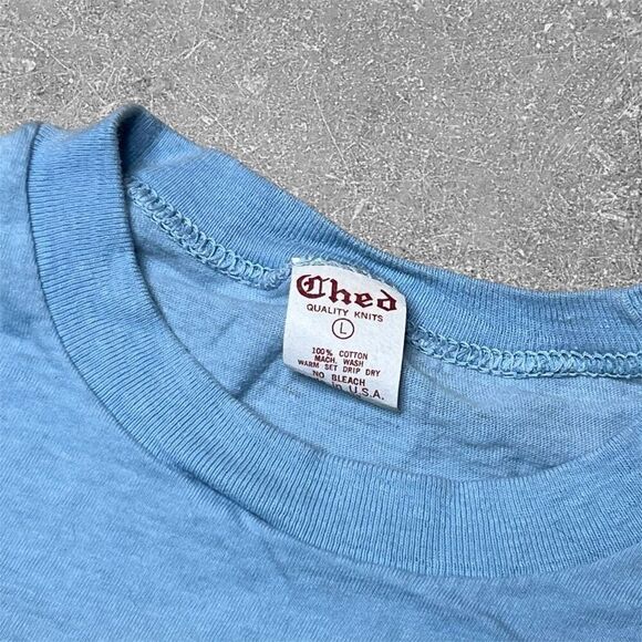 Vintage 70s 80s Cop Police Propaganda Take A Cop To Bed T Shirt Ched Tag Large - Picture 5 of 7